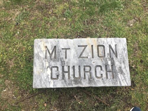 Mt. Zion Church Corner Stone